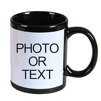 Personalized Photo On Black Coffee Mug