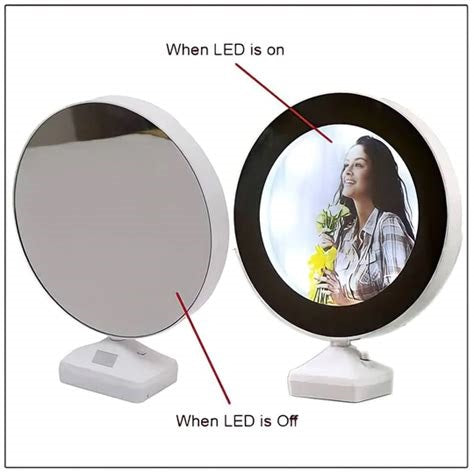 Round Magic Mirror Tabletop Customized Photo Frame
